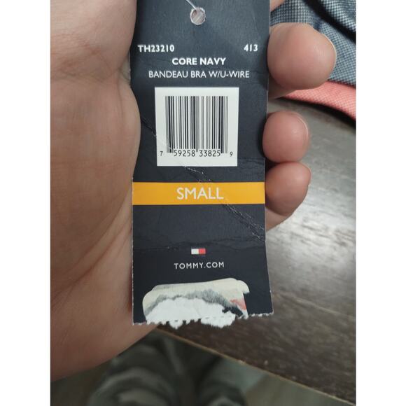 Tommy Hilfiger NWT Size Small Core Navy Bandeau Swimsuit Strapless Bikini Top - Picture 5 of 5